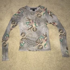 See-through angel top long sleeve